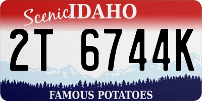 ID license plate 2T6744K