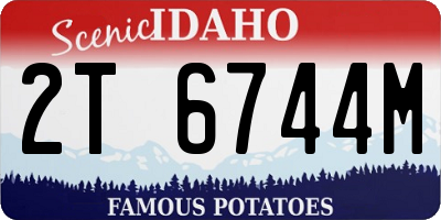 ID license plate 2T6744M