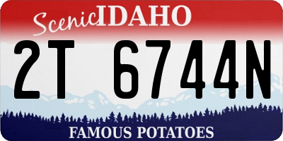 ID license plate 2T6744N