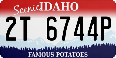 ID license plate 2T6744P