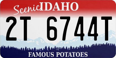 ID license plate 2T6744T