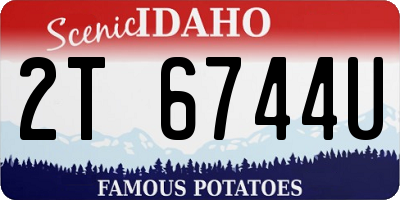ID license plate 2T6744U