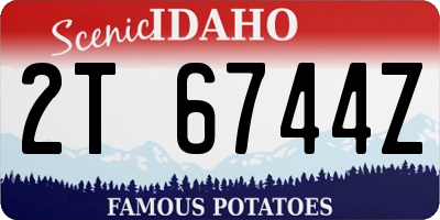ID license plate 2T6744Z