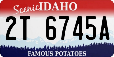 ID license plate 2T6745A