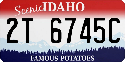 ID license plate 2T6745C