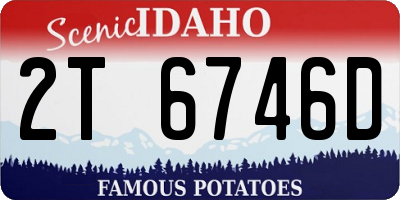 ID license plate 2T6746D