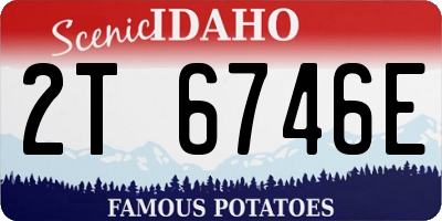 ID license plate 2T6746E