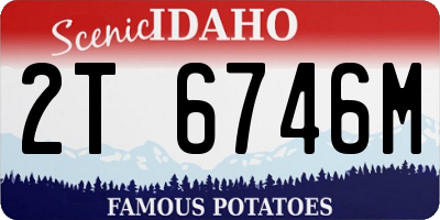 ID license plate 2T6746M