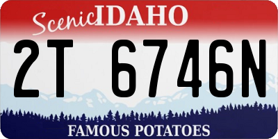 ID license plate 2T6746N