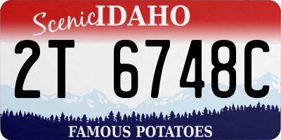 ID license plate 2T6748C