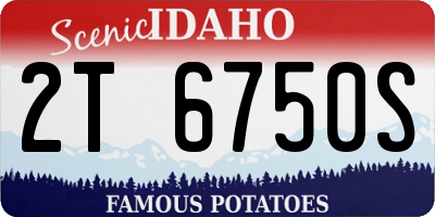 ID license plate 2T6750S
