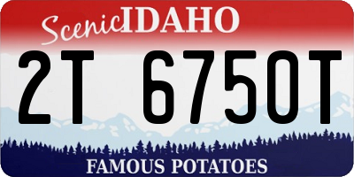 ID license plate 2T6750T