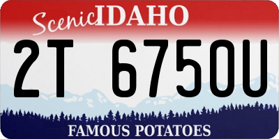 ID license plate 2T6750U