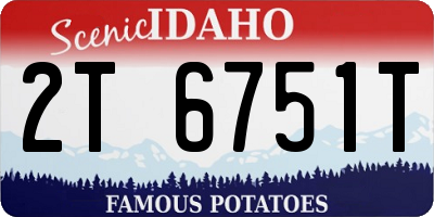 ID license plate 2T6751T