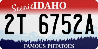 ID license plate 2T6752A
