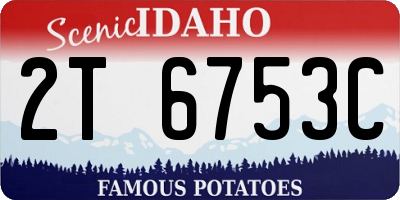 ID license plate 2T6753C