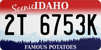 ID license plate 2T6753K