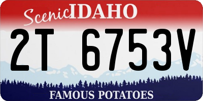 ID license plate 2T6753V