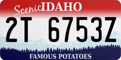 ID license plate 2T6753Z