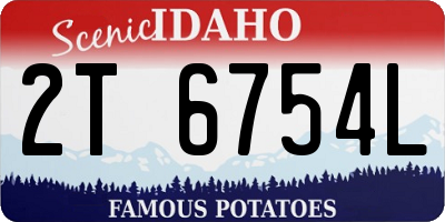 ID license plate 2T6754L