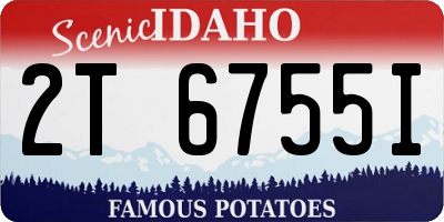 ID license plate 2T6755I