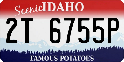 ID license plate 2T6755P