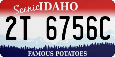 ID license plate 2T6756C