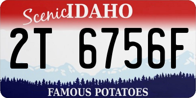 ID license plate 2T6756F