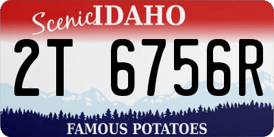 ID license plate 2T6756R