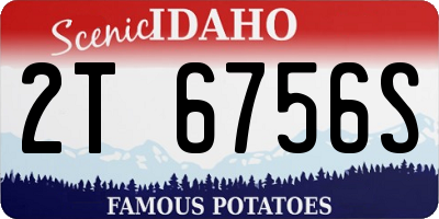 ID license plate 2T6756S