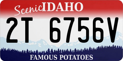 ID license plate 2T6756V