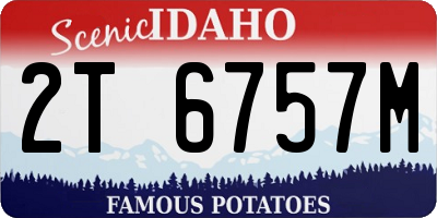 ID license plate 2T6757M