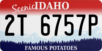 ID license plate 2T6757P