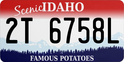 ID license plate 2T6758L