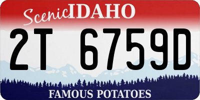 ID license plate 2T6759D