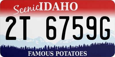 ID license plate 2T6759G