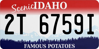 ID license plate 2T6759I