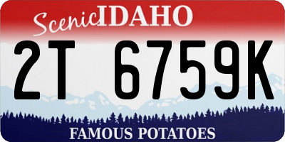 ID license plate 2T6759K