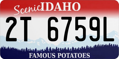 ID license plate 2T6759L