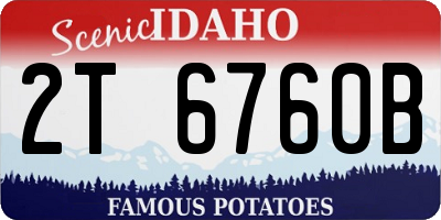 ID license plate 2T6760B
