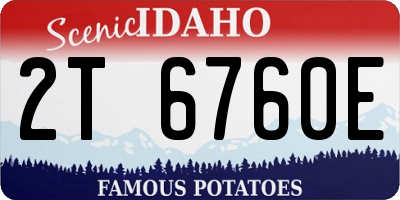 ID license plate 2T6760E