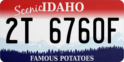 ID license plate 2T6760F