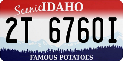 ID license plate 2T6760I