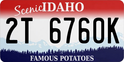 ID license plate 2T6760K
