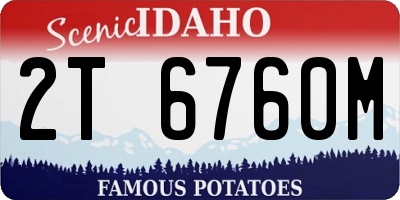 ID license plate 2T6760M