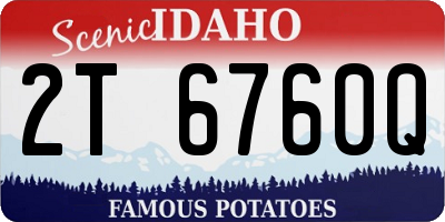 ID license plate 2T6760Q
