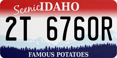 ID license plate 2T6760R
