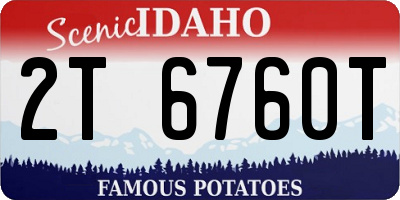 ID license plate 2T6760T