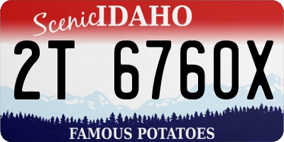 ID license plate 2T6760X
