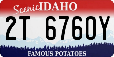 ID license plate 2T6760Y